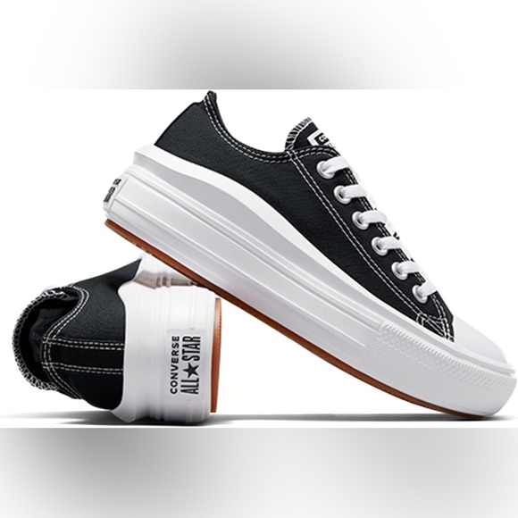 Converse Chuck Taylor All Star Move Ox trainers in black - Picture 5 of 13